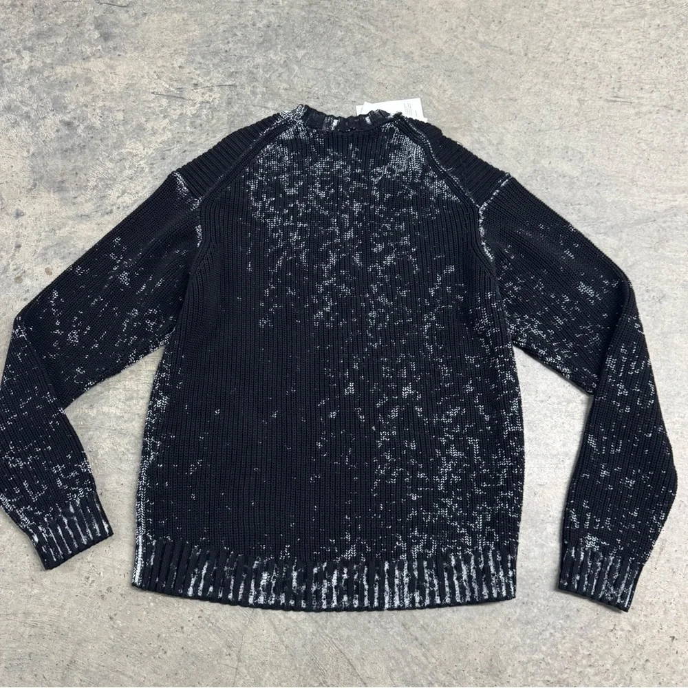 Acne Studios FLORAGATAN 13 Black Acid Wash Sweater Size L Designer Luxury Grunge - Picture 5 of 11